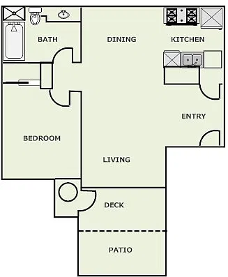 Floor plan 1 BED 1 BATH