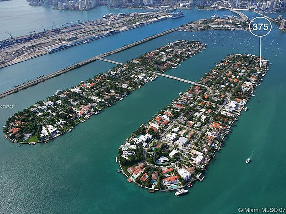 Aerial photo of Hibiscus and Palm Island