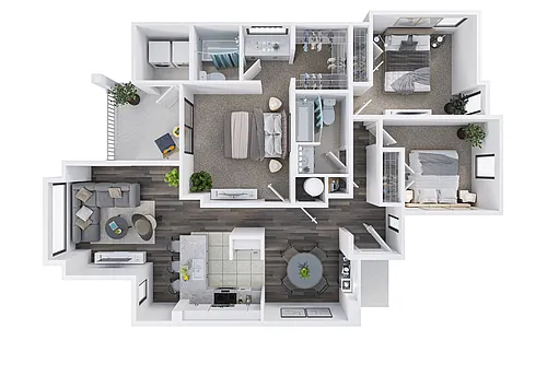 Floor plan Three Bedroom
