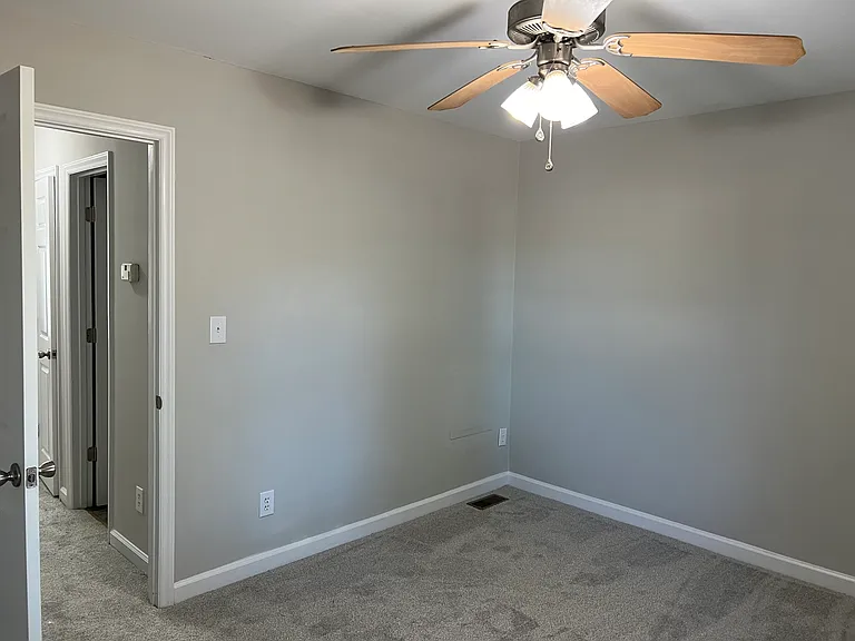 Bedroom with new carpet!