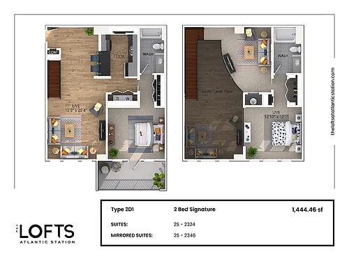 Floor plan 2D1 - 2 Bed Signature
