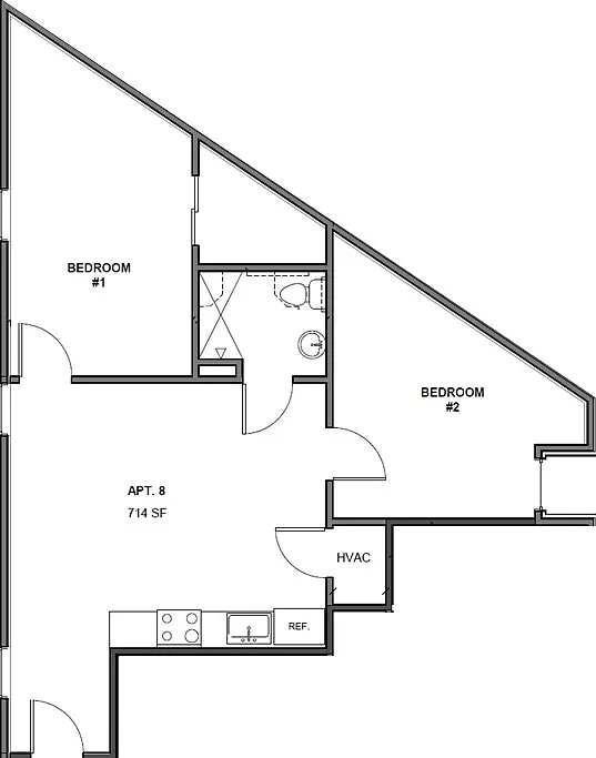 2 bed, 714 sqft, $2,590 — Photo 3