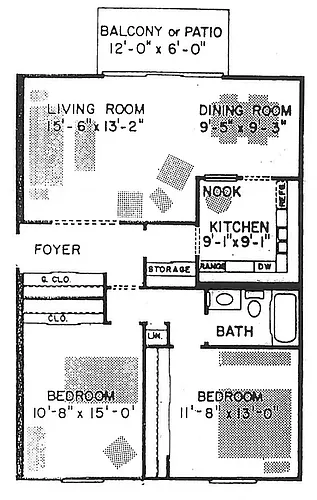 Floor plan 2 Bedroom