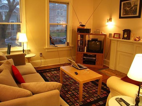 Spacious living room overlooks