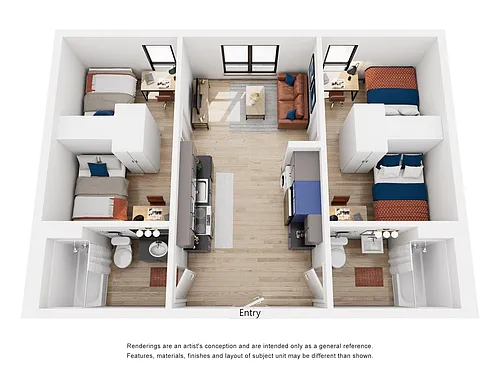 Floor plan Cal Suite - Co-Living