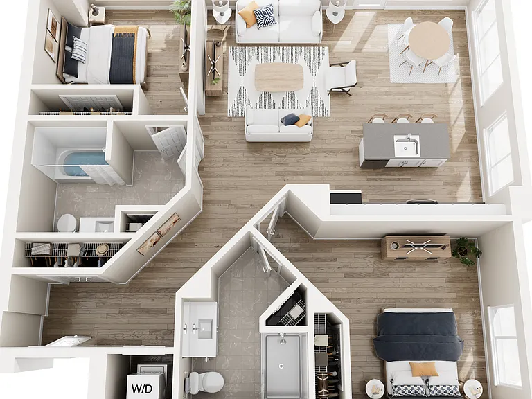 Two Bedroom Corner w/ Balcony