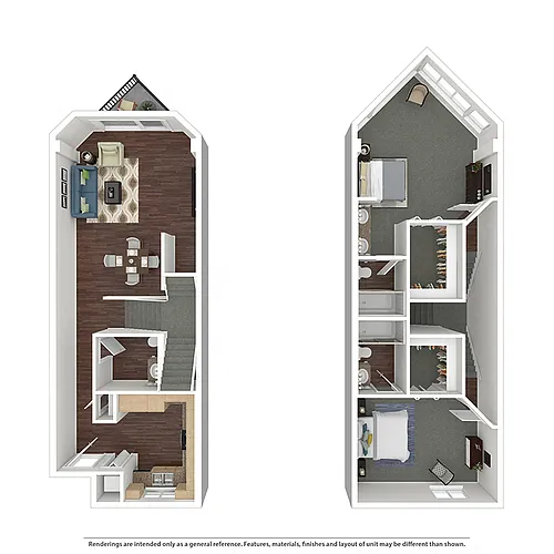 Floor plan Waterfront Two Bedroom
