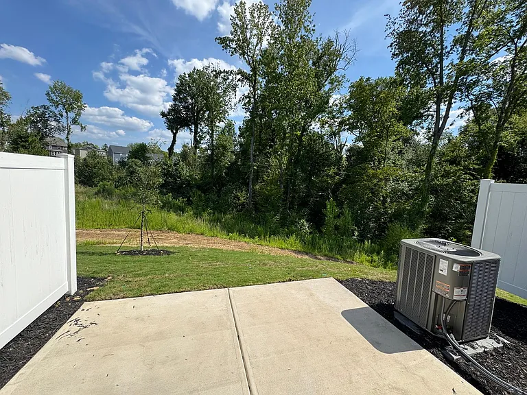 Back yard with 12x10 concrete patio
