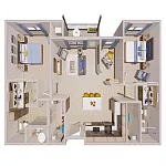Floor plan Magnolia (with den)