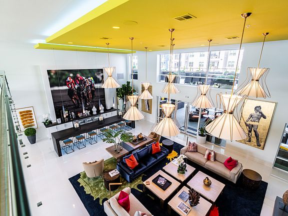 View of clubhouse from second floor
