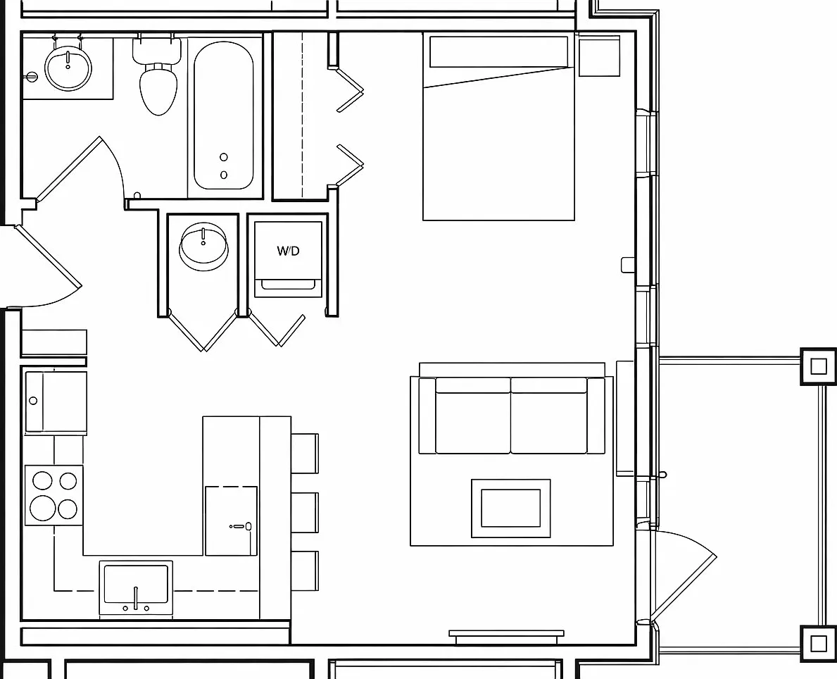 Studio, 440 sqft, $1,540 — Photo 3
