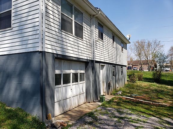 Rear of house, attached garage