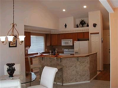 Kitchen-vaulted ceiling