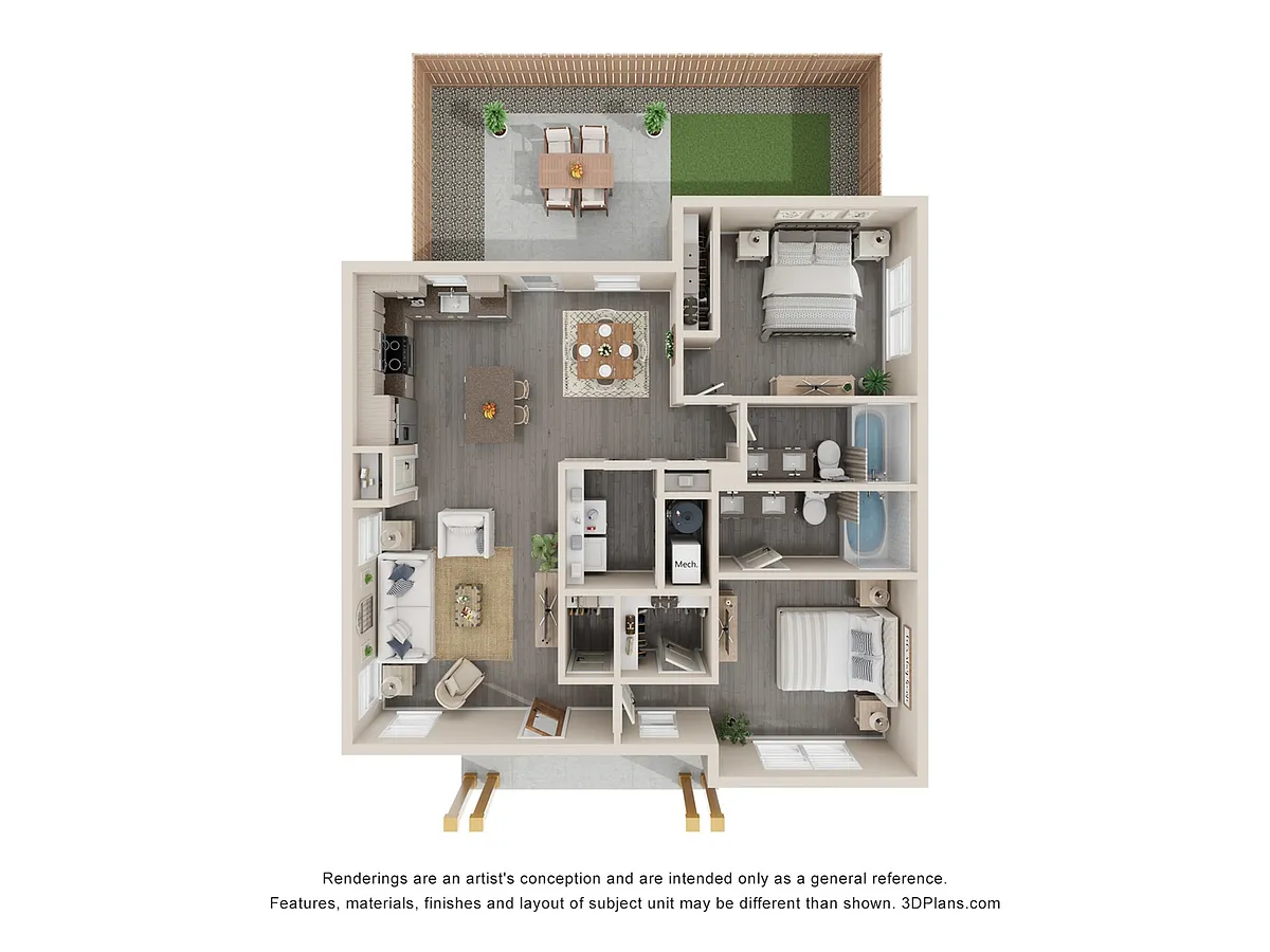 Floor plan The Birch 2x2
