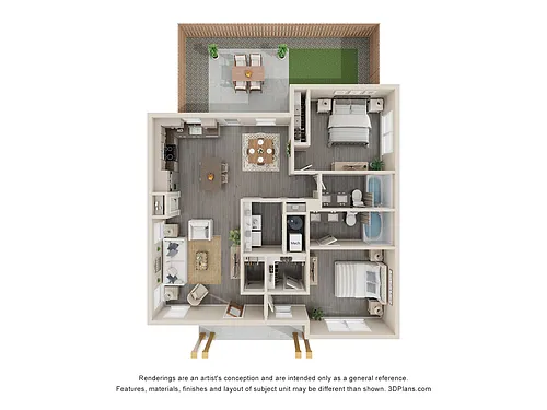 Floor plan The Birch 2x2