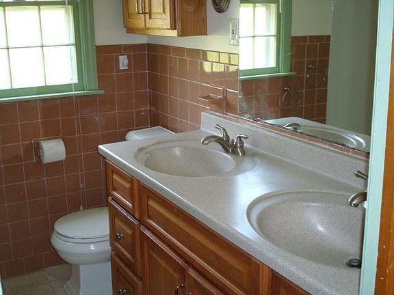 one of two bathrooms
