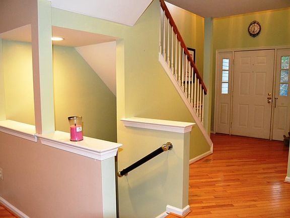 View from living room to front door