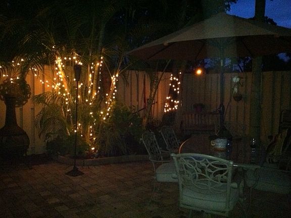 patio at night