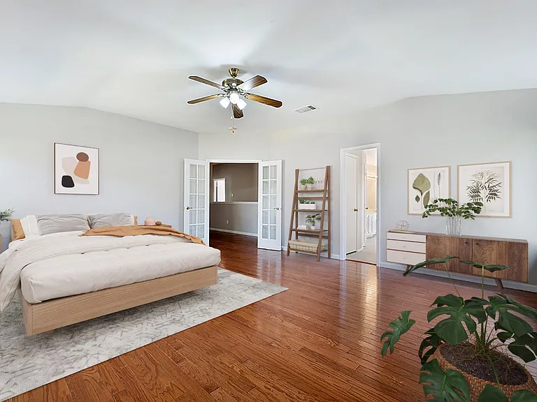 Bedroom 1. This image shows a virtually furnished space. Bedrooms come unfurnished.