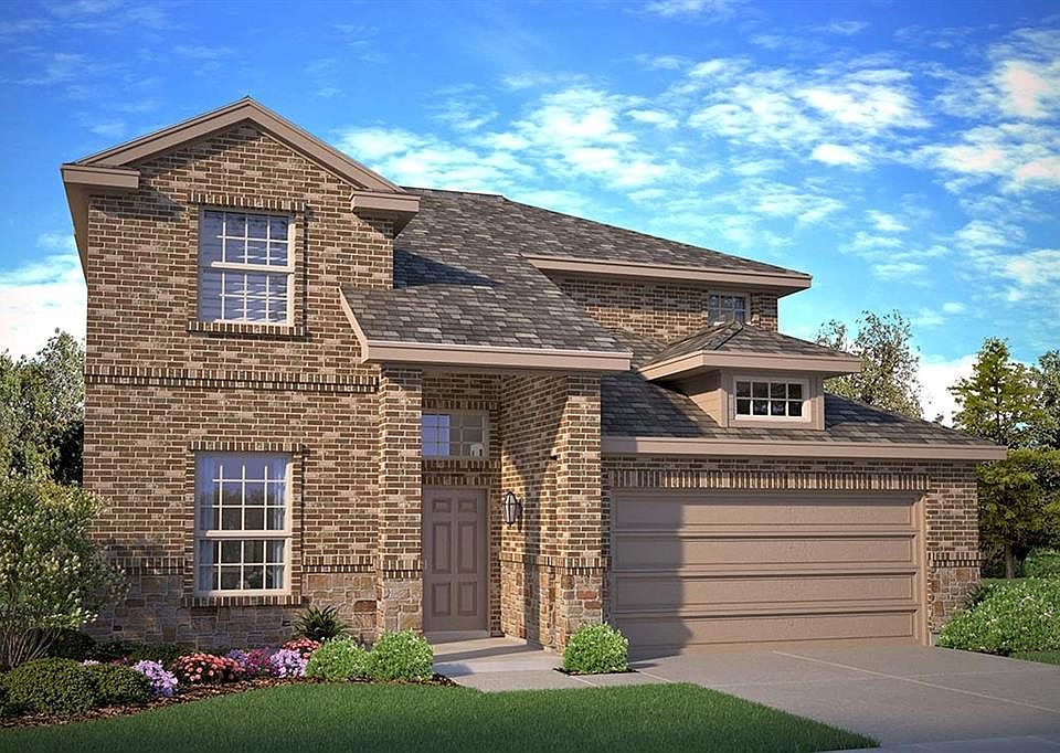 D.R. Horton's Lovington Floorplan Elevation B. Photos shown here may not depict the specified home & features included are for illustration purposes only.
