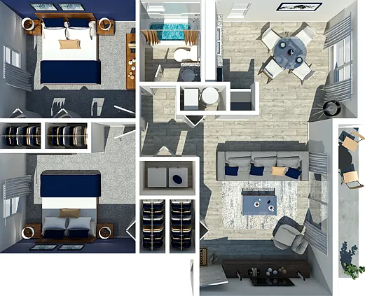 Two Bedroom One Bathroom Two Bedroom One Bathroom