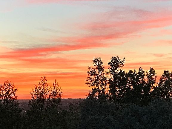 Sky view looking west