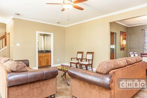 Wet bar in living room