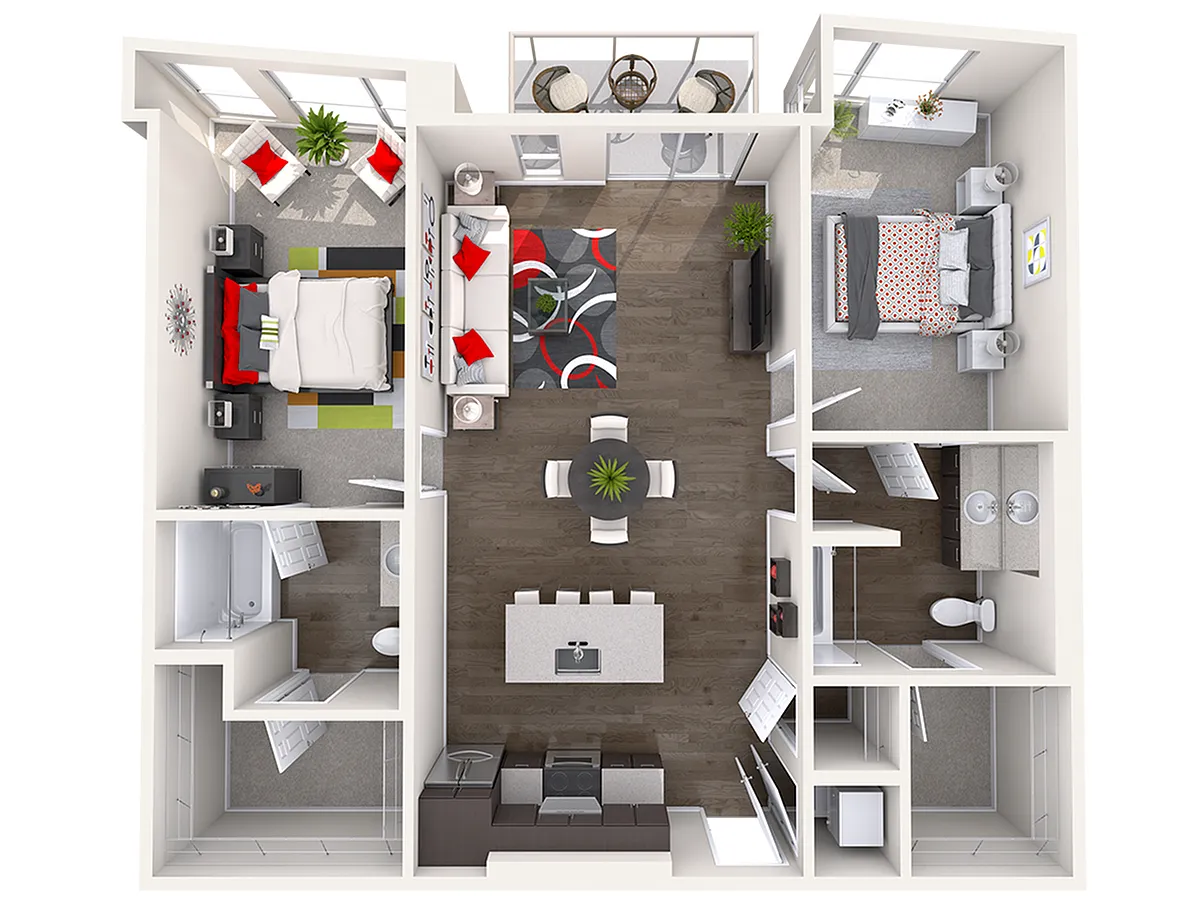 Floor plan C2 2X2