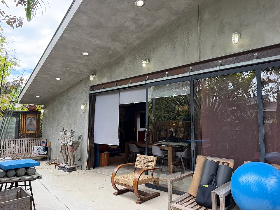 Front Patio with Sliding Glass Door