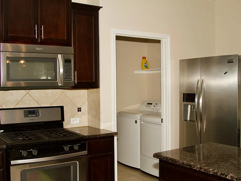 Washer and dryer included in the home