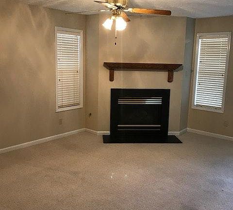 Living area with gas fireplace