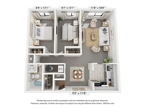 Floor plan 2 Bedroom