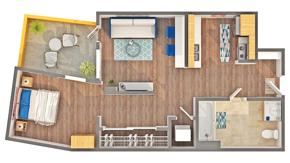 Floor plan Seaside II - A4