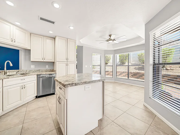 Kitchen and eat-in dining area.