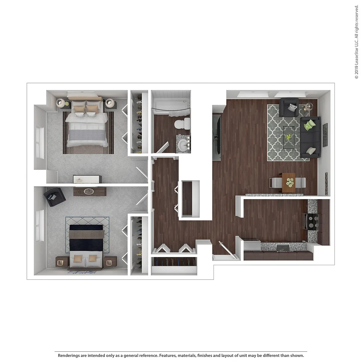 Floor plan 2x1B