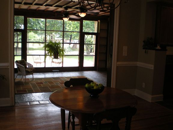 Large family room has a great view of the park/playground