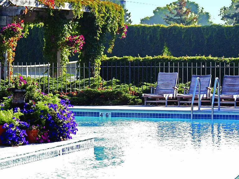 Relax at the outdoor pool