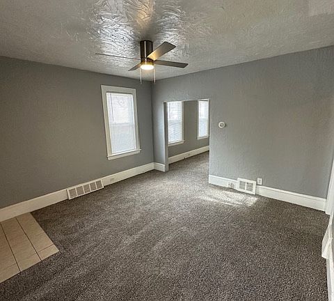 Living room looking towards dining room entrance
