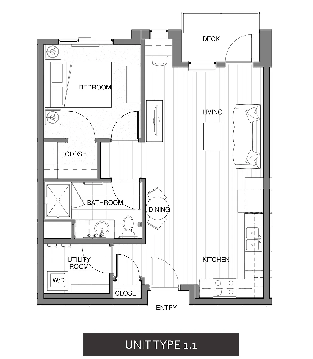 Floor plan One Bedroom
