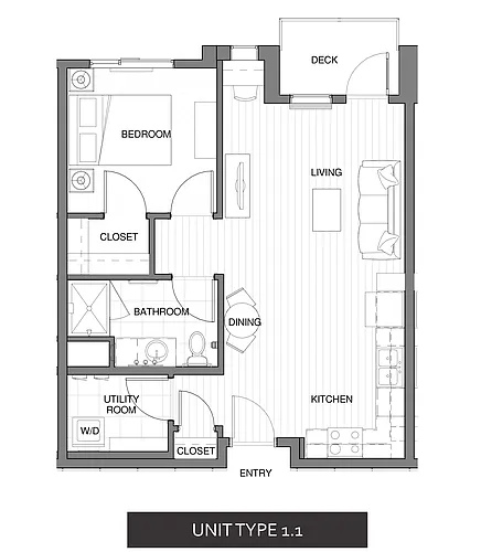 Floor plan One Bedroom