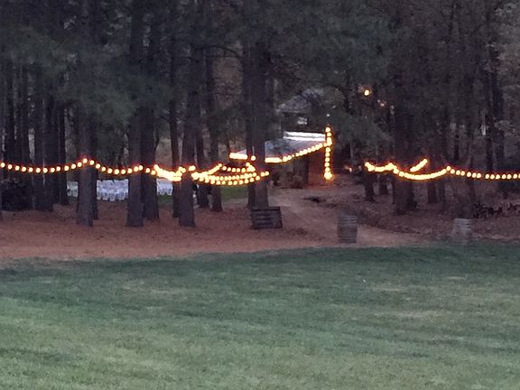 Evening lighting to barn