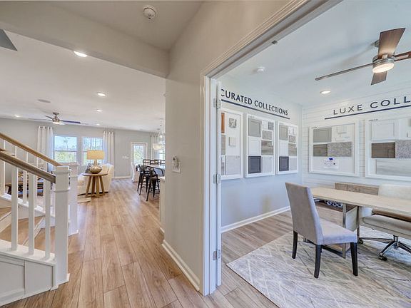 Foyer of Hartwell Model Home looking into Flex room.