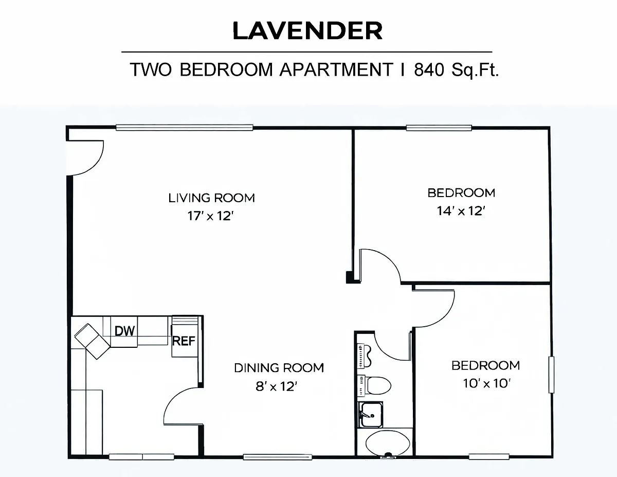 Floor plan Lavendar