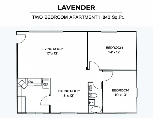 Floor plan Lavendar
