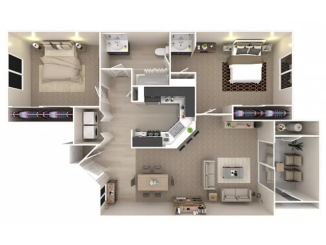 Floor plan 2x1U