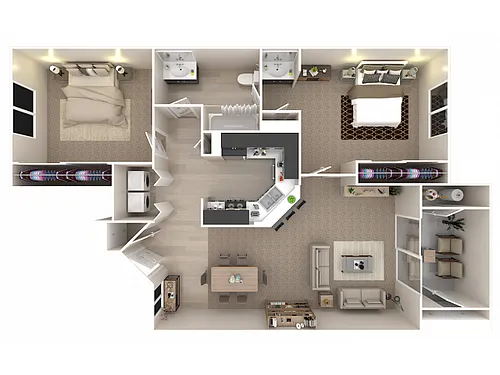 Floor plan 2x1U