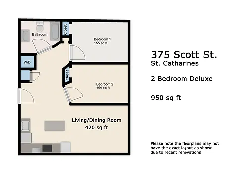 Floor plan 2 Bedroom Deluxe