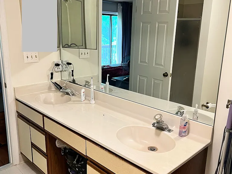 Master bathroom with two sinks