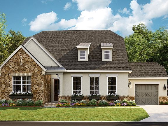 Balboa C - French Cottage 3-Car Side Load Garage Not available in Riverchase Estates Note Ren