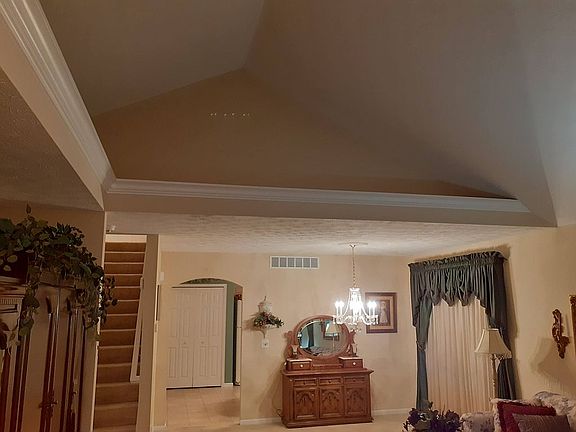Vaulted living room ceiling